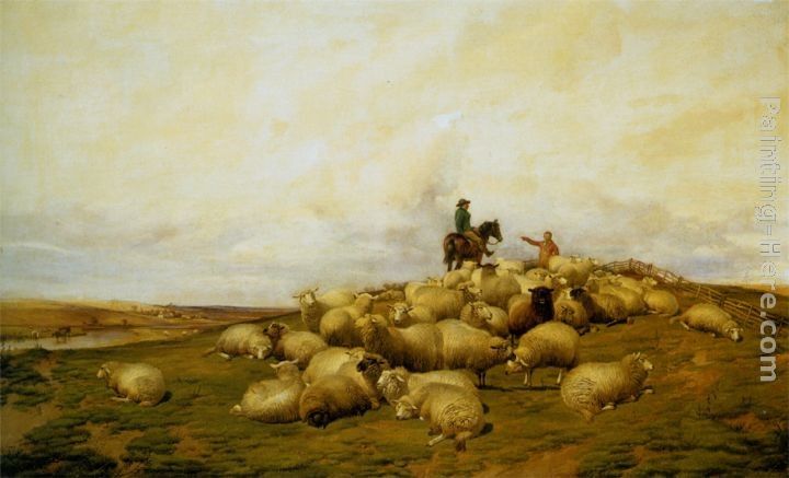Thomas Sidney Cooper A Shepherd With His Flock